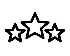 Aufkleber - Simple black silhouette star design suitable for festive event favors