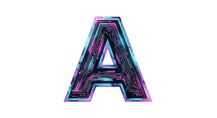 Aufkleber - Vector download futuristic circuit board letter a vector illustration for technology and digital design projects