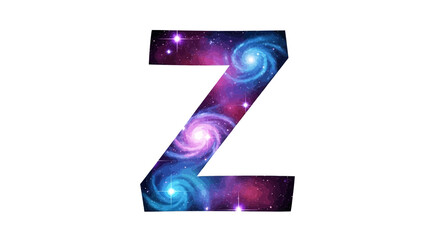 Aufkleber - Vector letter z galaxy space cosmic alphabet astronomy stars universe nebula constellation design illustration art