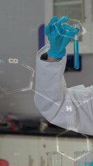 Poster - Animation of scientific data processing over diverse scientists in laboratory