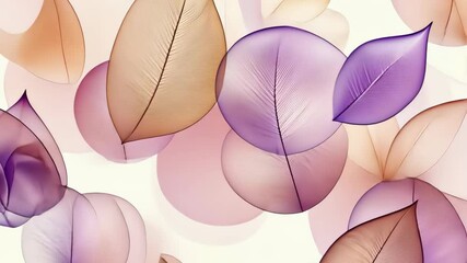 Poster - Delicate leaves in pastel hues create an enchanting atmosphere, inviting appreciation for nature's beauty and style