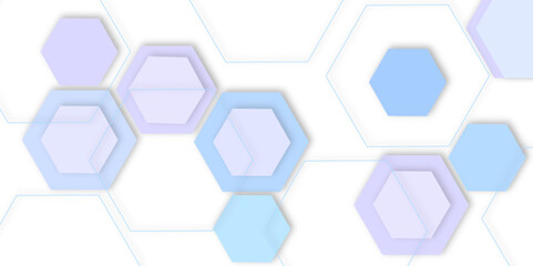 Fototapete - clean white background showcases interconnected   technology out line hexagon polygonal honeycomb luxury pattern , perfect for a modern and minimalist design aesthetic