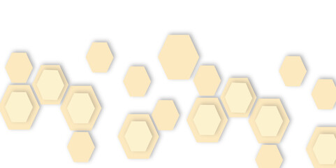 Fototapete - colorful geometric hexagon texture pattern design.  abstract hexagon design white background and wall decorative in the bath copy space, technology, data, commination.