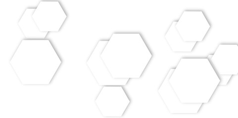 Fototapete - modern white background featuring a geometric pattern of overlapping hexagons, and Polygonal Honeycomb Elements, Luxury Pattern and Technology-Inspired Design 