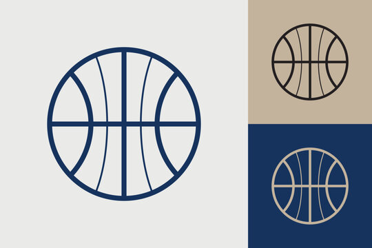 Geometric circle logo icon. Circle concept vector design with minimalistic linear style
