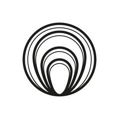 Fototapete - Geometric circle logo icon. Circle concept vector design with minimalistic linear style