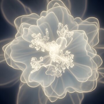 Abstract Floral Design, Soft Light, Delicate Lines