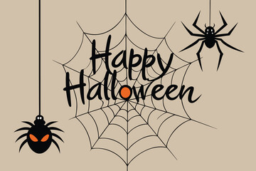 Aufkleber - Minimalist Halloween Graphic Design with Black Red Green Blue Yellow Elements