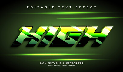 Poster - high vector text effect with modern style design