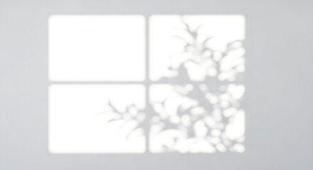 Poster - Subtle Window Light Shadow Overlay on Transparent Background for Realistic Mockup Design