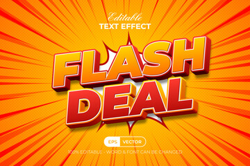 Aufkleber - Flash Deal Editable Text Effect Sale Promotion Design.