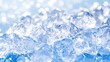 © embun - Close-up view of many ice cubes.