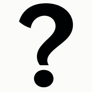 Question mark symbol silhouette