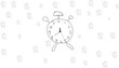 © Rima - Hand-Drawn Alarm Clocks Pattern: A Whimsical Timekeeping Illustration Design
