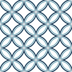 Poster - Repeating Geometric Pattern with Interlocking Shapes in Multiple Colors for Backgrounds