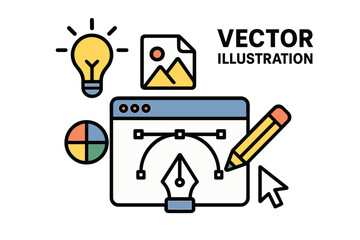 Fototapete - Entertainment and lifestyle web icons. Line art collection for digital media and mobile apps. Includes theater, cinema, film, video, dance, and gaming symbols. Vector set.