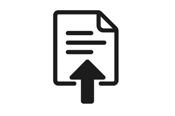Aufkleber - Upload Document Icon. File Upload Arrow Symbol. Flat Vector Illustration for Uploading, Sending, Sharing, Synchronizing Files. Web Page, Mobile App, UI, Cloud Storage, Data Transfer, Digital Document