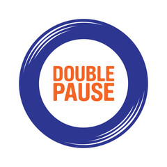 Poster - Blue circle orange text graphic