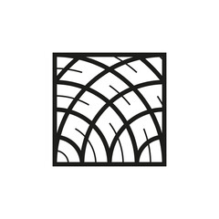 Fototapete - Geometric square logo icon. Square concept vector design with minimalistic linear style