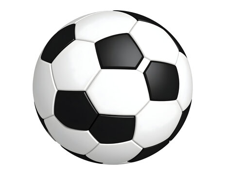 Black and white soccer ball isolated