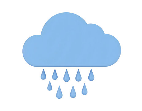 Rainy cloud graphic on black background