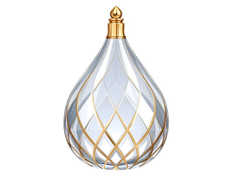 Elegant crystal ornament golden accent design