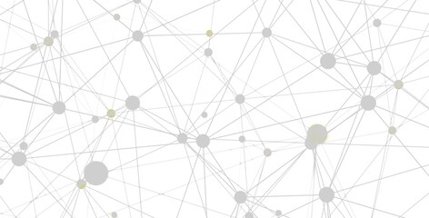 Poster - Abstract background with connected dots and lines. Network, technology, connection concept.