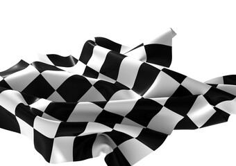 Poster - flag finish race sport 3d champion winner