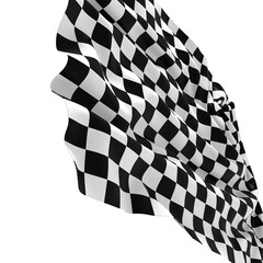 Poster - flag finish race sport 3d champion winner