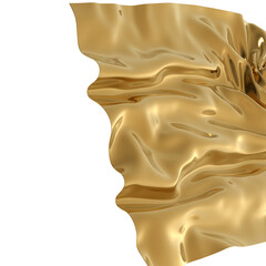 Poster - Golden waves of luxury shimmering and smooth