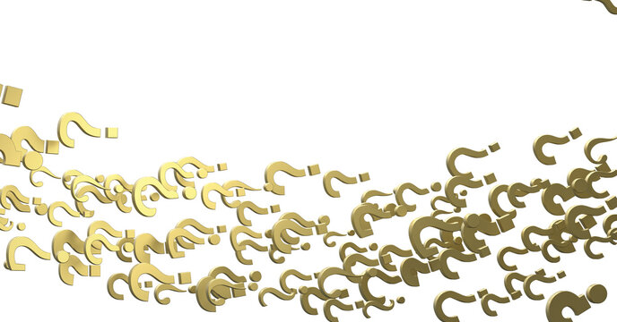 question icons, original 3d rendering;