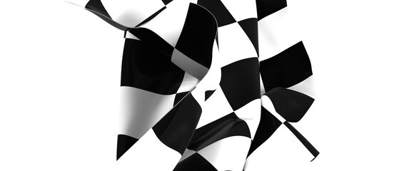 Poster - flag finish race sport 3d champion winner