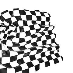 Poster - flag finish race sport 3d champion winner