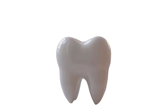 White tooth in dental concept 3d rendering PNG