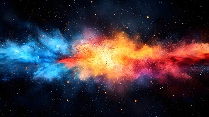 Colorful celestial explosion in the vast cosmos.
