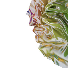 Poster - Abstract iridescent folds with a metallic sheen