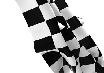 Poster - flag finish race sport 3d champion winner