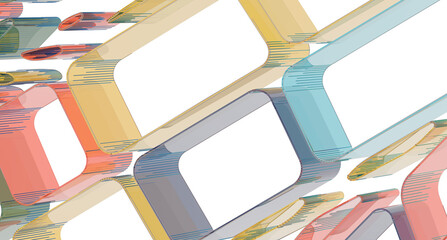 Fototapete - Abstract Geometric backgrounds full Color
