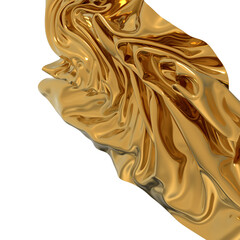 Poster - Golden waves of luxury gold texture abstract