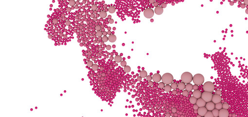 Poster - Abstract background with pink spheres. Perfect for presentations or websites.