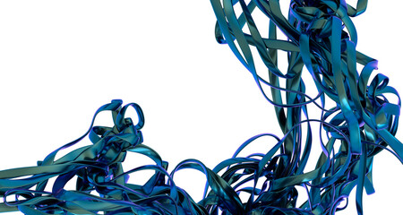 Poster - Download this high-resolution image of abstract blue ribbon swirls. Perfect for backgrounds, design, and more.