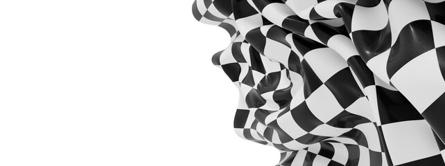 Poster - High-resolution image of a checkered flag, perfect for backgrounds, designs, and more.