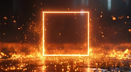Poster - Fiery Square Portal