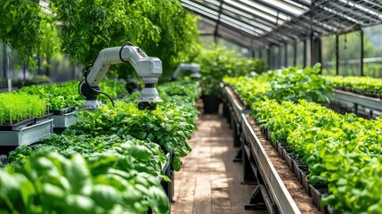 Poster - Robotic Automation in Greenhouse Growing Fresh Vegetables and Herbs