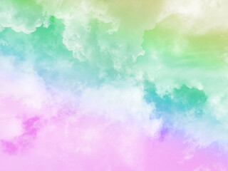 Wall Mural - beauty smooth abstract sweet pastel cloudy on sky
