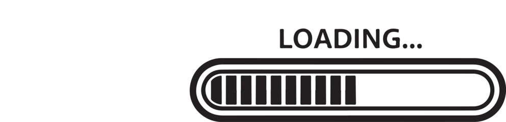 Aufkleber - Vector art of a loading bar with text on transparent background