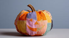 Patchwork Pumpkin Autumn Art Free Stock Photo - Public Domain Pictures
