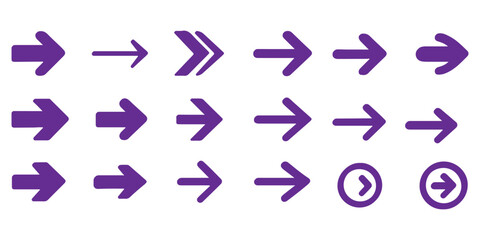Leinwandbilder - black arrows flat icons. set for web design. direction pointers vector icons. big collection. vector