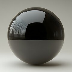 Poster - Glossy black sphere with reflective surface