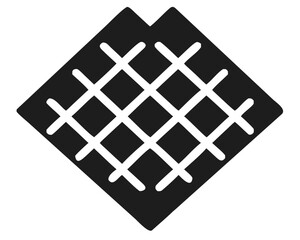 Poster - Simple repeating black diamond pattern silhouette design for various creative applications